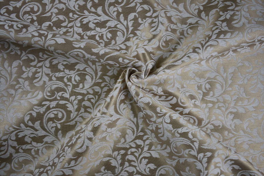 tela mantelería damasco dorado - Tejidos San Luis